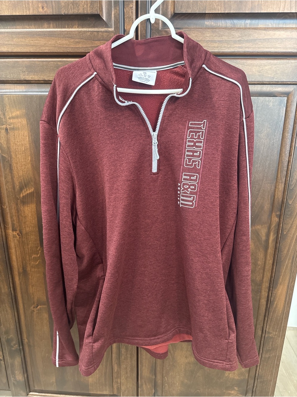 Champion Men's Texas A&M Maroon Quarter-Zip Pullover / Sz 2XL